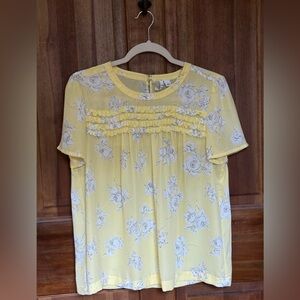 Yellow Floral Blouse‎